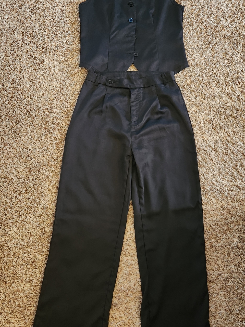 Classic Black Buttoned Vest